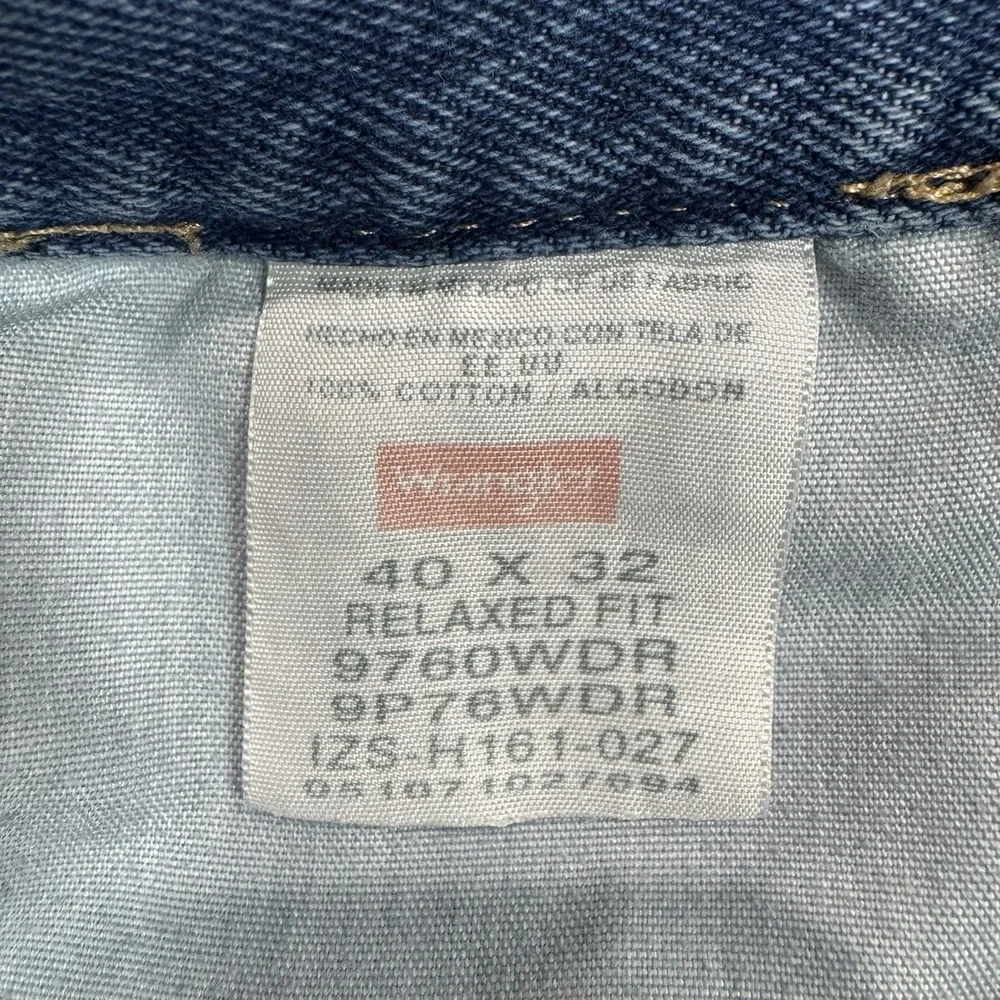 Men's Wrangler Jeans 40x32 (36x32) Relaxed Fit Blue Denim Premium Quality Cowboy